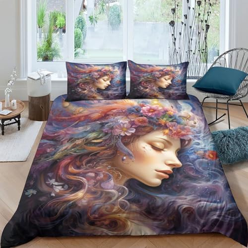 Housse de couette 200x200 papillon lit double avec taies - 2