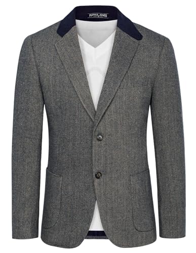 Veste de costume homme pour corriger la silhouette blazer en tweed confortable taille XL