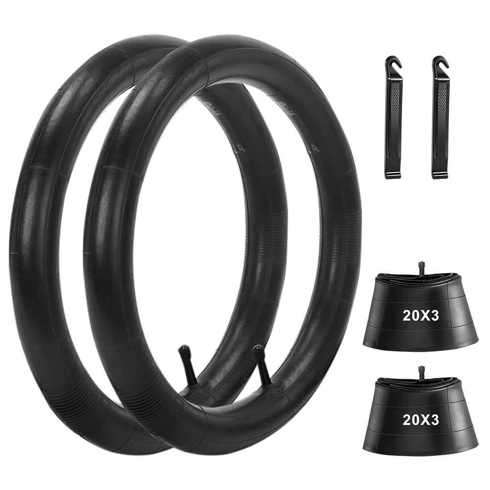 dętki rowerowe 20 x 3,0, pogrubione, 20 cali, z 2 łyżkami do opon, zapasowe dętki do opon MTB/Bike Tires