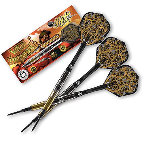 Shot! Darts Wild Frontier Prospector-Soft Tip Dart Set-Back Weighted-90% Tungsten Barrels (18)