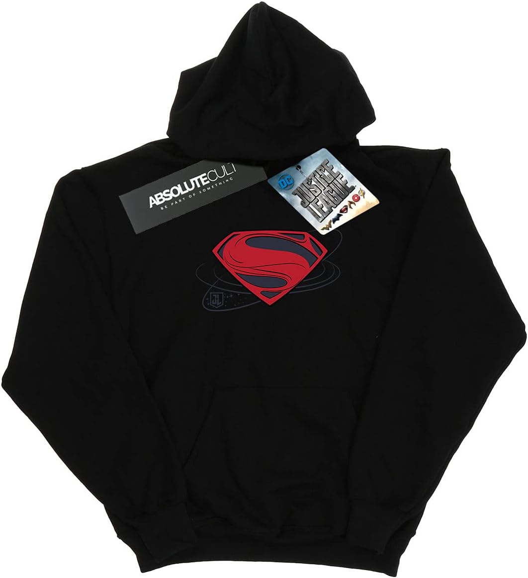 DC Comics Men's Justice League Movie Superman Logo Hoodie X-Large Black