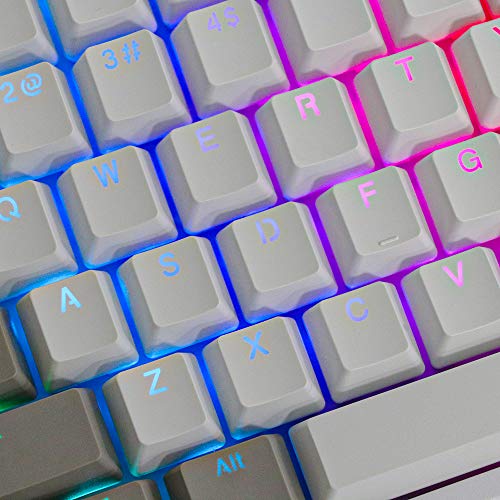 Image of EPOMAKER EP84 84-Key RGB Hotswap Wired Mechanical Gaming Keyboard with PBT Dye-subbed Keycaps for Mac /Win /Gamers (Gateron Yellow Switch, Grey White)