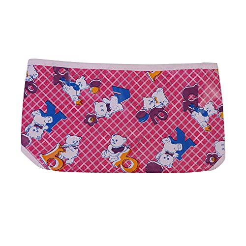 Image of New Born Baby Outside Plastic Inside Cotton Nappy Washable and Reusable PVC Printed Nappies /U Shaped /Nappy Tying Langot For Baby Boys and Baby Girls-Pack of 6 (Medium) (Multicolor)