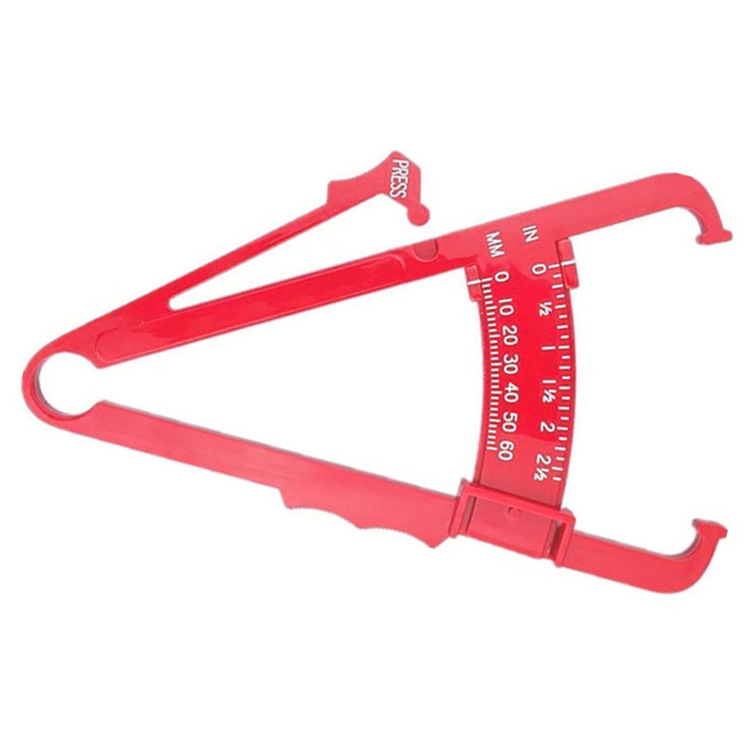Personal Bodyfat Testing with Skinfold Calipers. Body Fat Calliper to Measure Your Body Fat (Red)