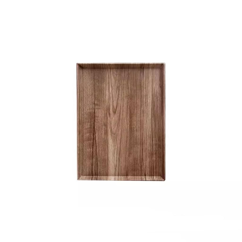 Bandeja para Exteriores, Mesa De Centro, Bandeja para El Hogar, Bandeja Rectangular De Imitación Madera, Bandeja De Té, Bandeja De Comedor para Restaurante, Cafeter,A