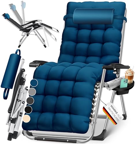 KESSER® Sonnenliege Liegestuhl Klappbar & Wetterfest, Gartenstuhl...