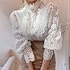 Womens Victorian Tops Dressy Casual Button Blouses... #1
