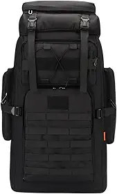 Mochila Tática Militar 80L – Impermeável, Super Resistente, Sistema Molle, Grande Capacidade para Camping, Viagem, Trilha e Sobrevivência