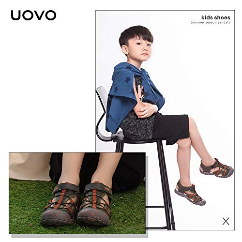Image of UOVO Boys Sandals Kids Sandals Hiking Athletic Closed-Toe Beach Summer Sandals for Boys Quick-Drying