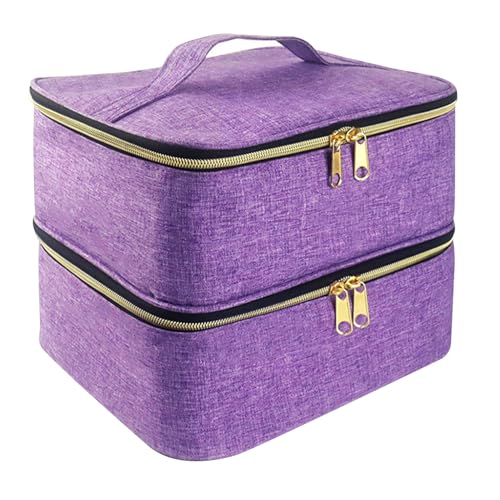 Sac à couture portable à double niveau pour organiser vos fils et aiguilles au salon