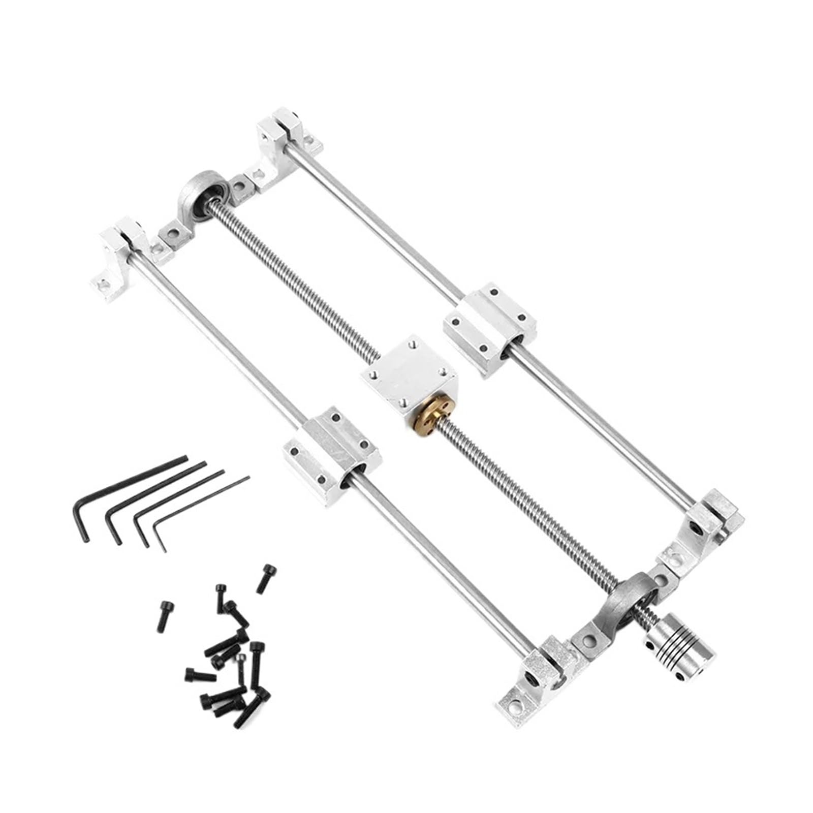 Kit Vis à Billes T8 Double écrou 350mm + Paliers Linéaires SCS8UU + Supports SK8 - Pièces Imprimante 3D/CNC - 8