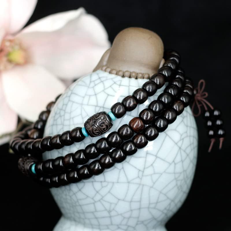 黑檀珠如意款桶珠手链 男女文玩装饰规格7×9×108颗念珠装饰(7×9×108颗)