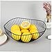 DierCosy Fruteros de Metal Cesta de Fruta Frutas Verduras Decorativo de Almacenamiento de Mimbre para la decoración de Mesa de Comedor Bien Material Negro