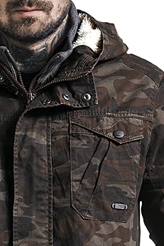 Brandit Parkmont Jacket Männer Winterjacke camouflage L 100% Baumwolle Basics