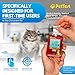 PetTest Beginner Glucose Monitoring Kit for Dogs & Cats, Diabetic Pet Blood Sugar Check Gear, Includes Classic Meter, 25 Test Strips, 25 Safety Lancets, Soft Carrying Case, and More
