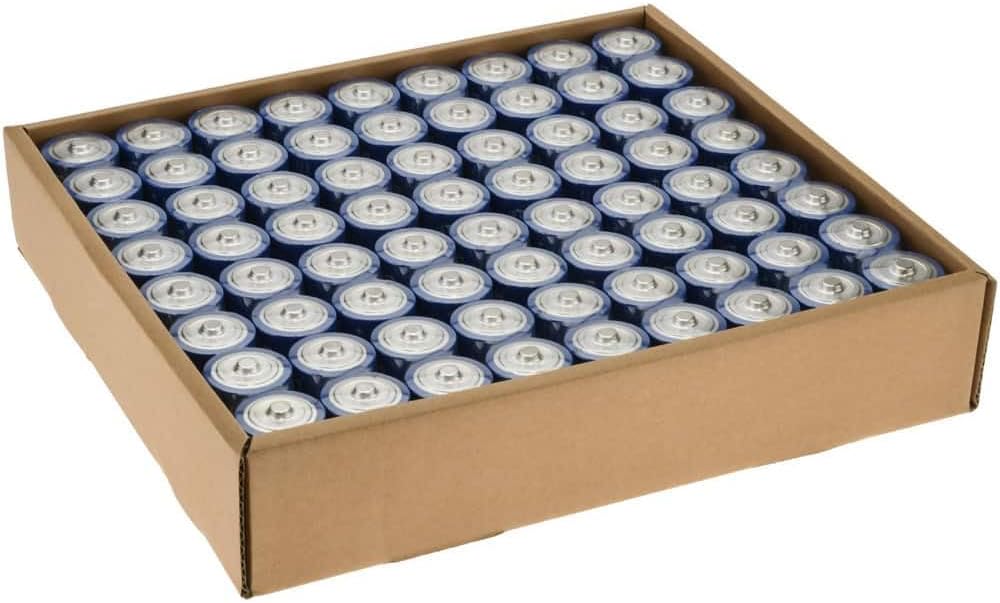 72 Pack D Cell Industrial Alkaline Batteries