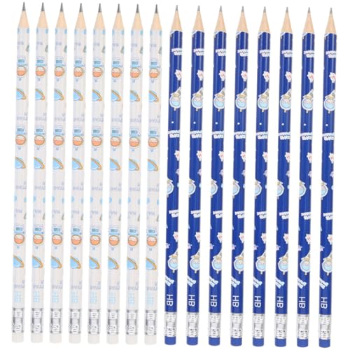 HOMSFOU 漫画用鉛筆 消しゴム付き鉛筆 50個 木製 高精度芯 滑らかな書き心地 漫画印刷デザイン 学校 試験 学生用品