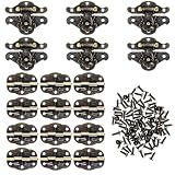 6 Sets Jewelry Box Hardware Kit, Hinges for Wooden Box Bronze Bronze Hinge Antique Right Latch Jewelry Boxes Hinges and Latches for Retro Design Antique Cabinet Furniture Jewelrys Boxes
