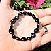 Zenergy Gems CHARGED Natural Black Tourmaline Crystal Stretchy Bracelet + Selenite Crystal Charger Included PSYCHIC PROTECTION