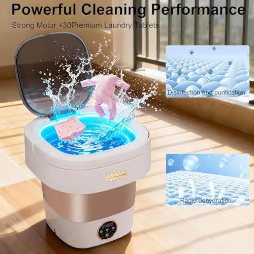 Image of SeMi AuToMaTiC FoLdInG SmAlL MiNi WaShInG MaChInE WiTh DrYeR DeEp CLeAnInG FoR UnDeRwEaR WaShINg MaChInE SeMi AuToMaTiC