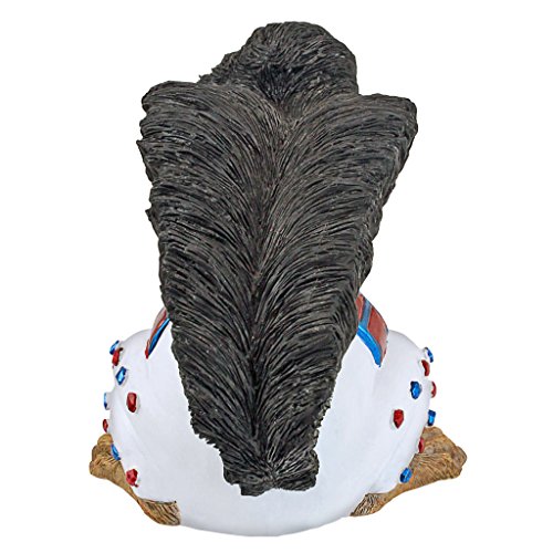 Design Toscano Elmer die Rock and Roll Eichhörnchen Gartenstatue, Vollfarbe Wirklichkeitsgetreu