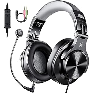 OneOdio USB Wired Kopfhörer mit Mikrofon,Over-Ear Headphones with Boom Mic with Volume Control, 3.5mm Jack for Mobile…