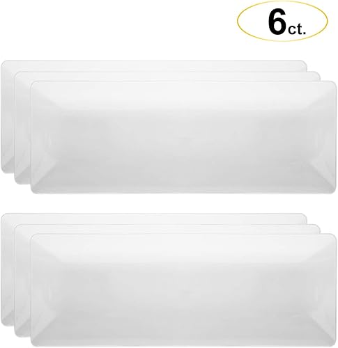Miniatura 3 de Party Essentials N156621 - Bandejas elegantes de plástico para aperitivosservir, 15.75" x 6", transparente, paquete de 6