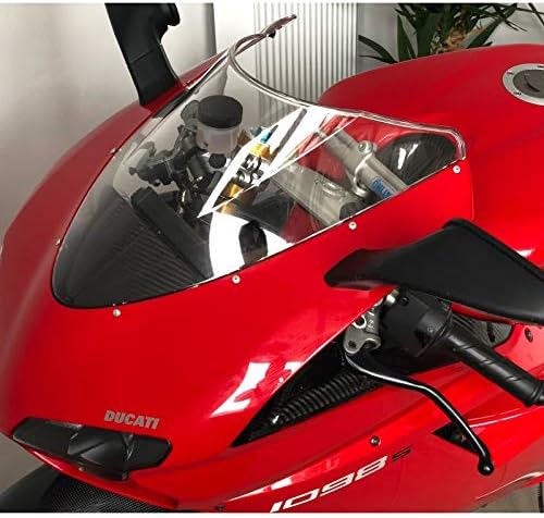 Miniatura 2 de Parabrisas de motocicleta compatible con Ducati 848 1098 1198 S R 2007 2008 2009 2010 2011 2012 2013 Deflectores de pantalla parabrisas humo iridio