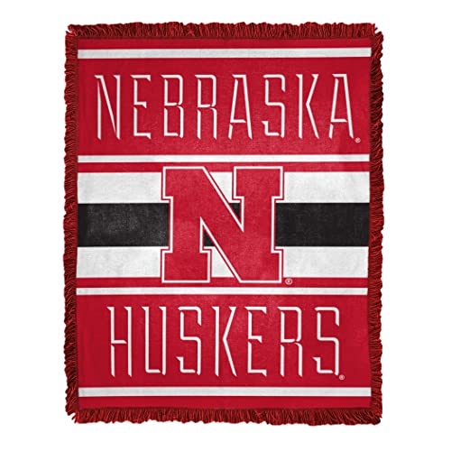 Northwest Art Mall NCAA Nebraska Nose Tackle Woven Jacquard Throw 46" W x 60" L Blanket