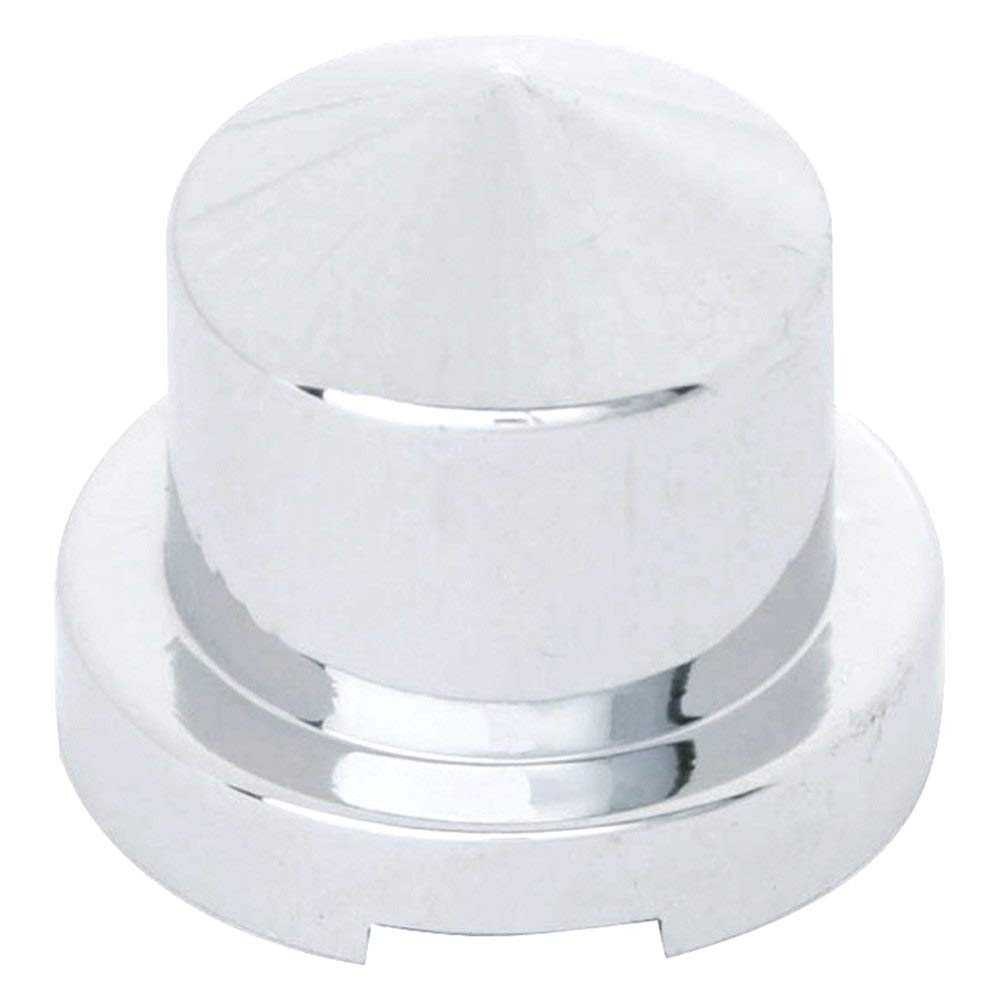 United Pacific 10077 - Wheel Lug Nut Cover - 7/16" X 3/4" Chrome Plastic Pointed Nut Cover - Push-On