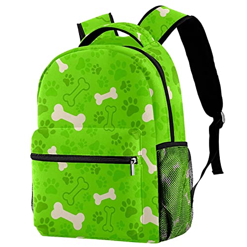 Sac d'école pour filles et garçons avec motif trèfle vert durable - Sac à dos étudiant