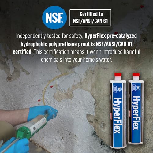 Fernco 10 ft Basement and Foundation Wall Crack Repair Kit Leak Stop and Radon Gas Protection Pro Kit by Fernco - Image 8