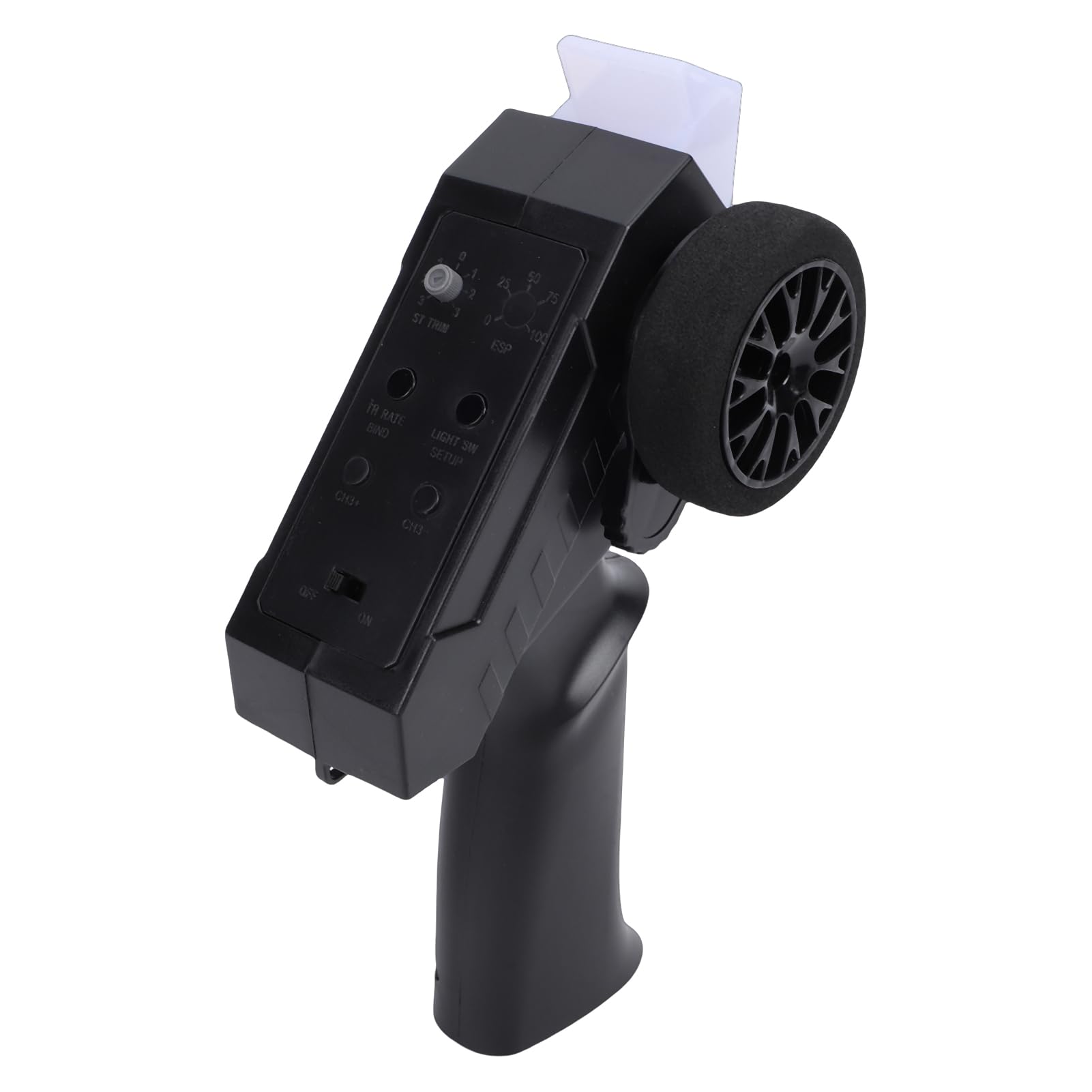 Pilot Zdalnego Sterowania, 2-kanałowy Kontroler RC 2,4 GHz, Ergonomiczny Pilot Zdalnego Sterowania z Migającymi Kierunkowskazami i Wskaźnikiem Przepustnicy Przy Kierownicy, Idealny do