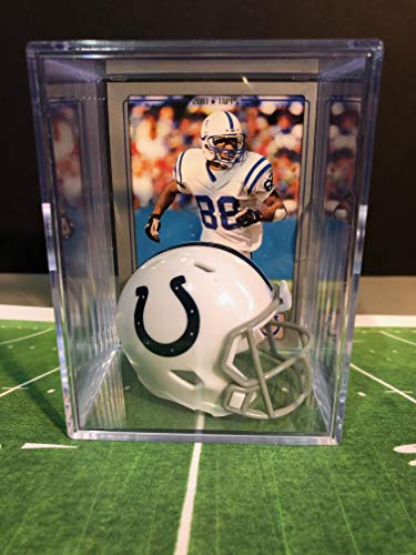 Indianapolis Colts NFL Helmet Shadowbox w/Marvin Harrison card