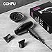 Professional Salon Hair Dryer, CONFU 1875 Watt Negative Ionic Fast Drying Blow Dryer, AC Motor Low Noise Hair Blow Dryer with Diffuser & 2 Concentrator Nozzles