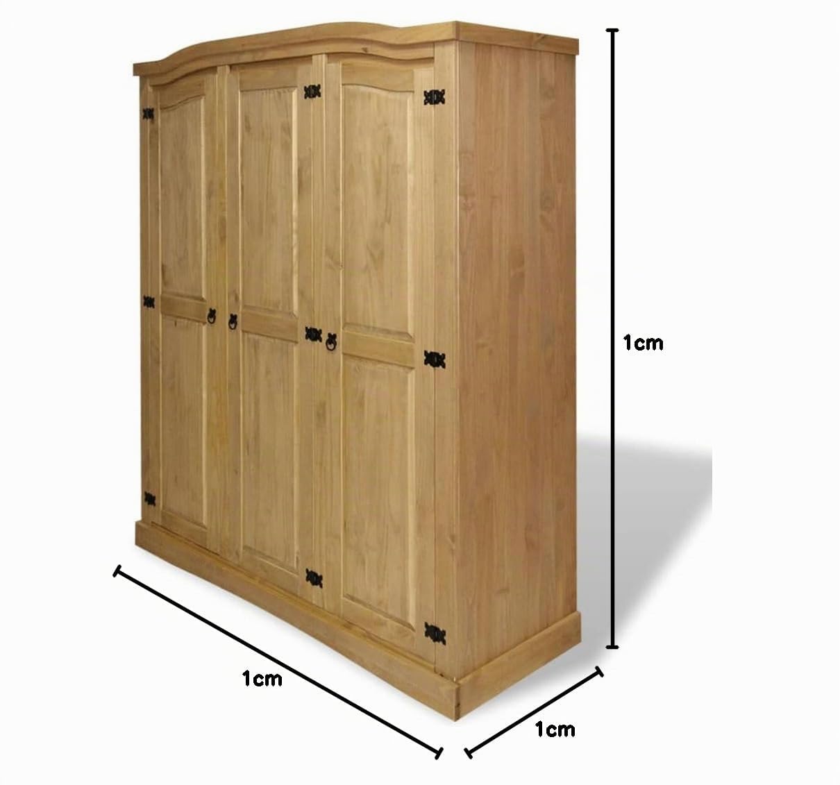 vidaXL Armadio Legno di Pino Messicano Corona Range 3 Ante Mobile Guardaroba