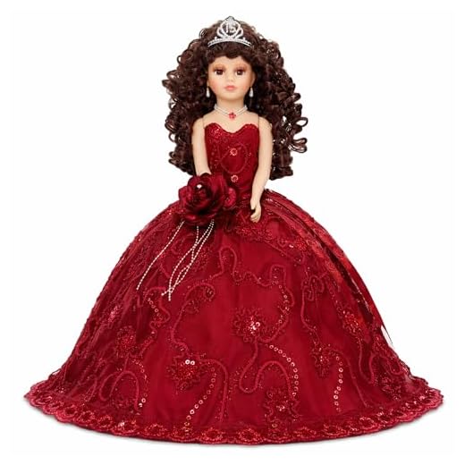Elegant Quinceañera Last Doll with Umbrella