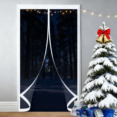 Rideau Porte Isolant Thermique Magnétique 125x150cm Bloquer le Vent - 2