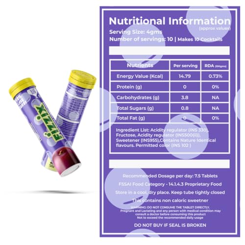 Image of Fizzix Cocktail Effervescent Tablets, 10 Pack, Low Sugar Drink Mix for Mocktails and Cocktails (PASSIONFRUIT)