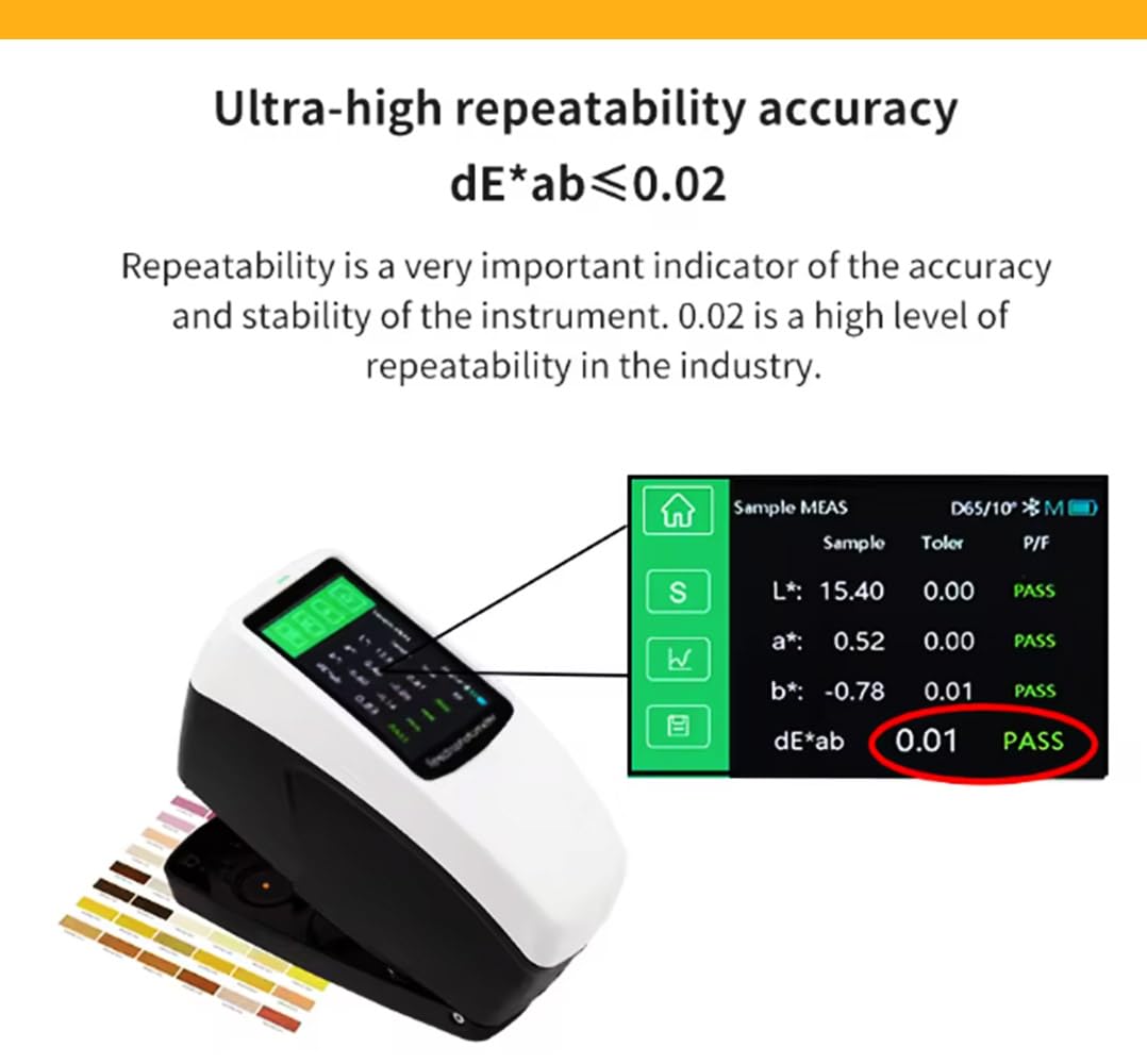 Spectrophotometer Color Spectrometer Φ11mm Digital Spectrophotometer with Accuracy 0.01 High Repeatability dE*ab≤0.02 Structure D/8 SCI SCE Mass Storage ASTM ISO for Color Matching