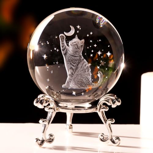 ZRENJHUS 3D Cat Crystal Ball
