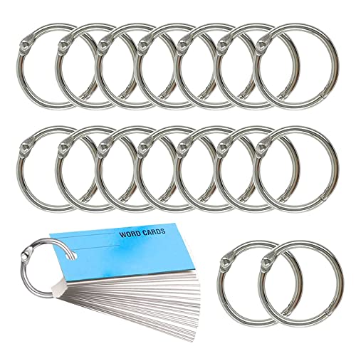 120 Pièces Anneaux de Reliure,Anneaux de Livre,Anneaux Articulés en Métal,20mm Anneau...