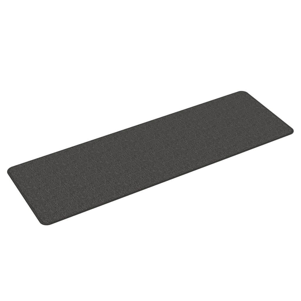 Bieżnik dywanowy o wyglądzie sizalu, antracyt, 50 x 150 cm, wytrzymały, można prać w pralce, idealny do salonu, sypialni i korytarza, łatwy w pielęgnacji, szary