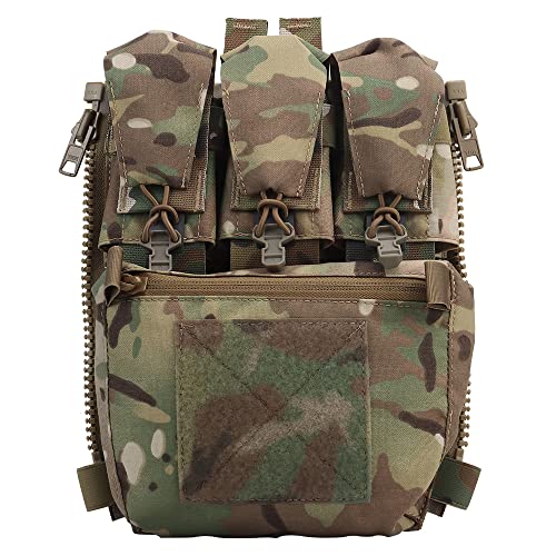 MOLLE Back Panel Banger Zipper on Pouch Triple Mag Holder Tactical Expansion Bag for Hunting Airsoft Vest