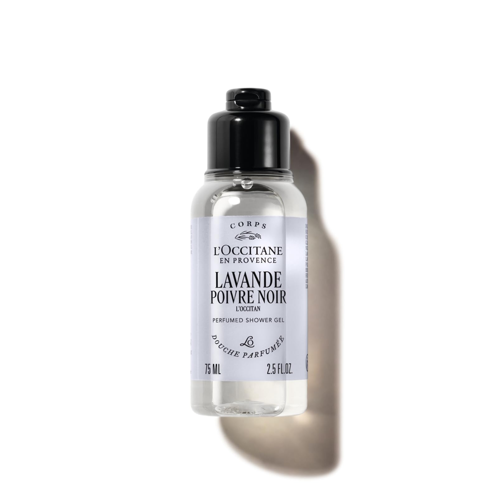 L'OCCITANE - Lavande Poivre Noir (formerly L’Occitan) Shower Gel - 75 ml - Woody, aromatic and peppery fragrance - Made in France