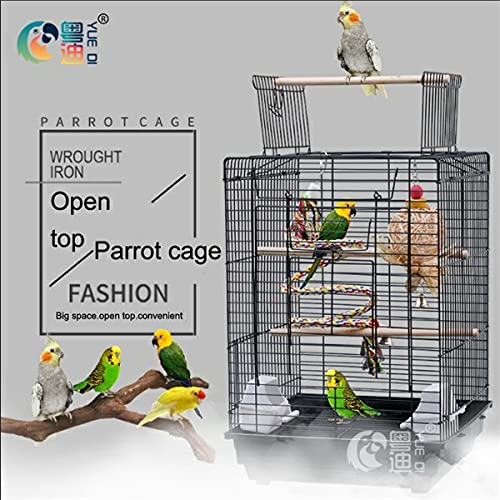 Bird-cage-for-BudgiesParrotsLove-BirdsCocktailsConureswith-2-Cups-3-Perch-Stick-L-40CMB-40CMH-53CM-Lovely-PETS-Kingdom-Colors-May-Vary-Toys-not-Included