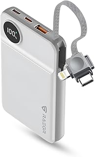 RAEGR 10000mAh MagFix M10x Wireless Power Bank, Fast Wired 20W PD Charging Upto 15W Magnetic Qi-Enabled Wireless Charging ...