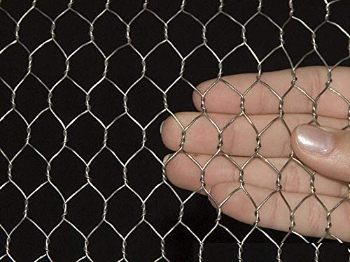Image of SAI PRASEEDA UV Stabilized Chicken Poultry Wire Garden Fencing Iron Net Anti Bird Net 24 Inches Height X 50 Feet Length with 1 Cutter and 100 PVC Tags SP63