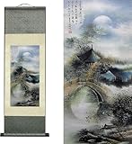 Ya en mundofriki.es: AtfArt Pergamino De Seda, Decoración De Pared Asiática: Paisaje De Río Cascada, Hermoso Pergamino De Pared De Arte Chino, Decoración Colgante (36.2 X 12 Pulgadas)