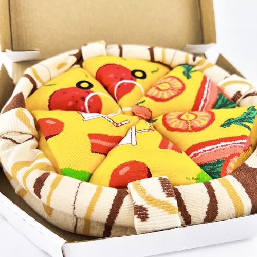 Pizza-Socks-4-Pairs-Unique-Holidays-Funny-Socks-for-Men-and-Women-Pizza-Lovers-Birthday-Valentines-Anniversary-Christmas-Crazy-Socks-for-Gift